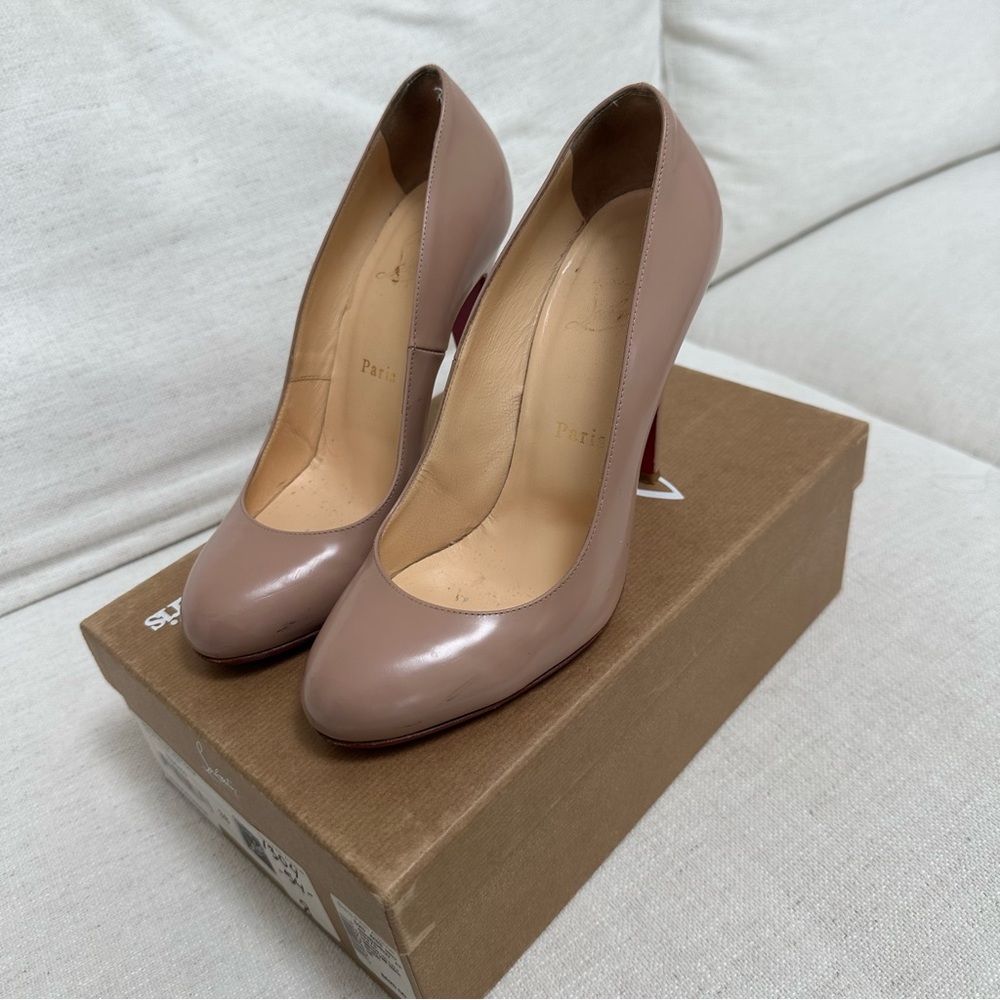Christian Louboutin Nude Ron Ron 100 Pumps - Picture 4 of 8